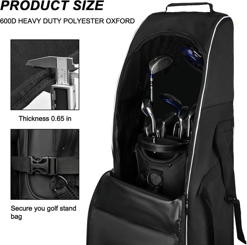 Goloni Golf Travel Bag with Wheels, Golf Travel Case for Airlines, 900D Heavy Duty Oxford Wear-Resistant Soft-Sided - Image 5